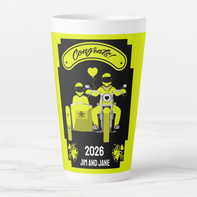 Hochzeitsgeschenke für Motorräder Milchtasse (Vorderseite)