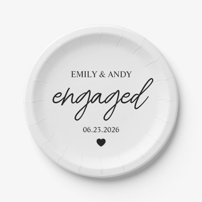 Hochzeitsgeschenke für Paare, benutzerdefinierte K Pappteller (Vorderseite)