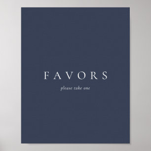 Hochzeitsgeschenke in minimalistischem Marine-Stil Poster