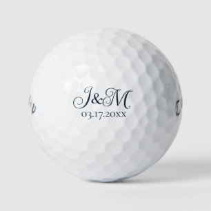 Hochzeitsgeschenke mit Navy-Einzelbuchstaben und D Golfball