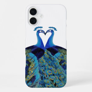 Hochzeitsgeschenke mit Vintage-Pfauen, die sich kü iPhone 16 Plus Hülle