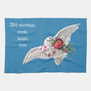 Hochzeitsgeschenkideen - personalisierte Tauben de Geschirrtuch