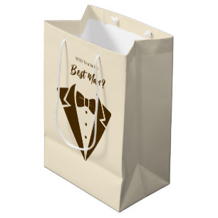 Hochzeitsgeschenktasche für den Trauzeugen Mittlere Geschenktüte