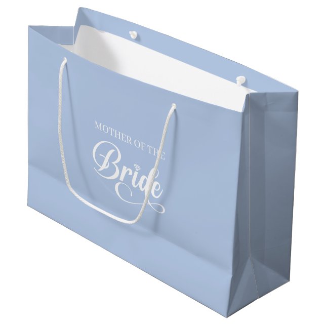 Hochzeitsgeschenktasche für die Mutter der Braut Große Geschenktüte (Vorderseite Schrägansicht)