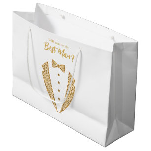Hochzeitsgeschenktasche für Trauzeugen Große Geschenktüte