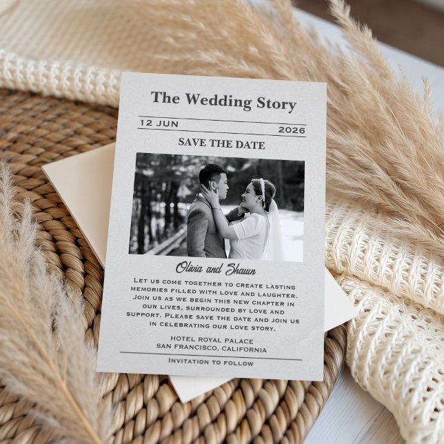 Hochzeitsgeschichte Zeitungsanzeige Save the Date (Von Creator hochgeladen)