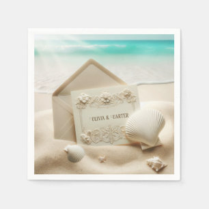 Hochzeitsgeschichten im Strand von Ocean Sand Serviette