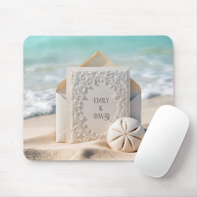 Hochzeitsgeschosse mit Strand Sand Dollar Mousepad (Mit Mouse)
