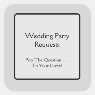 Hochzeitsgesellschaft Quadratischer Aufkleber