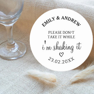 Hochzeitsgetränk bitte nicht mitnehmen, während ic runder pappuntersetzer