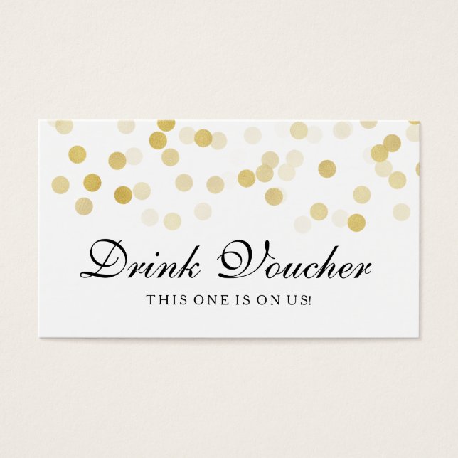 Hochzeitsgetränk Imitate Gold Foil Glitzer (Vorderseite)