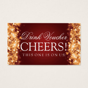 Hochzeitsgetränk Voucher Sparkling Lights Gold
