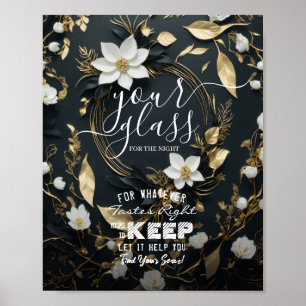 Hochzeitsglas für die Nacht finden Ihren Platz Poster