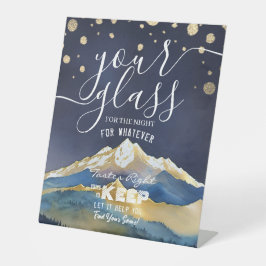 Hochzeitsglas für die Nacht finden Ihren Platz Sockelschild