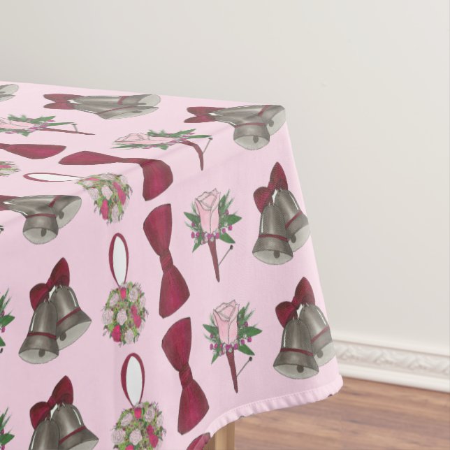 Hochzeitsglocke Bridal Rose Blume Tablecloth Tischdecke (Beispiel)