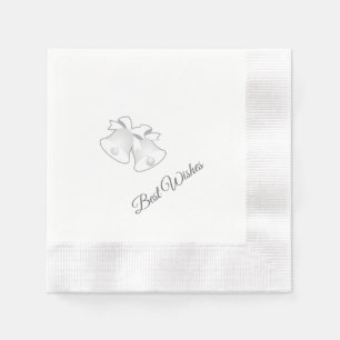 Hochzeitsglocken Beste Wünsche  Serviette