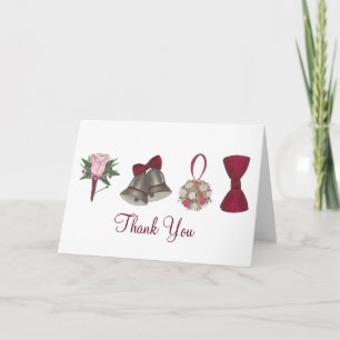 Hochzeitsglocken Blume Bow Krawatte Danke Bowtie