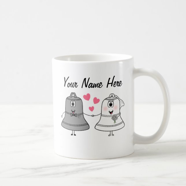 Hochzeitsglocken Custom Tasse Niedliches Sonnenges (Rechts)