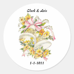 Hochzeitsglocken mit Umschlag Aufklebern und Stick Runder Aufkleber