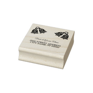 Hochzeitsglocken-Party-Rücksendeadresse Gummistempel