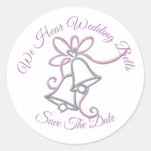 Hochzeitsglocken Save the Date Aufkleber