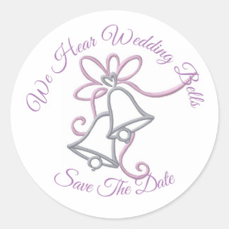 Hochzeitsglocken Save the Date Aufkleber