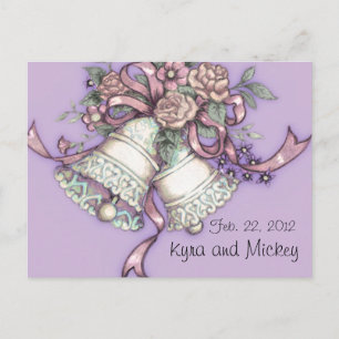 Hochzeitsglocken Save the Date Postkarte