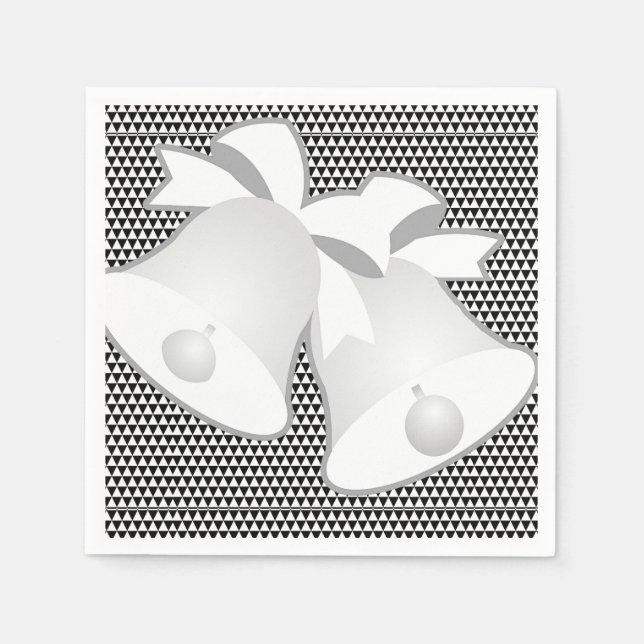 Hochzeitsglocken Serviette (Vorderseite)