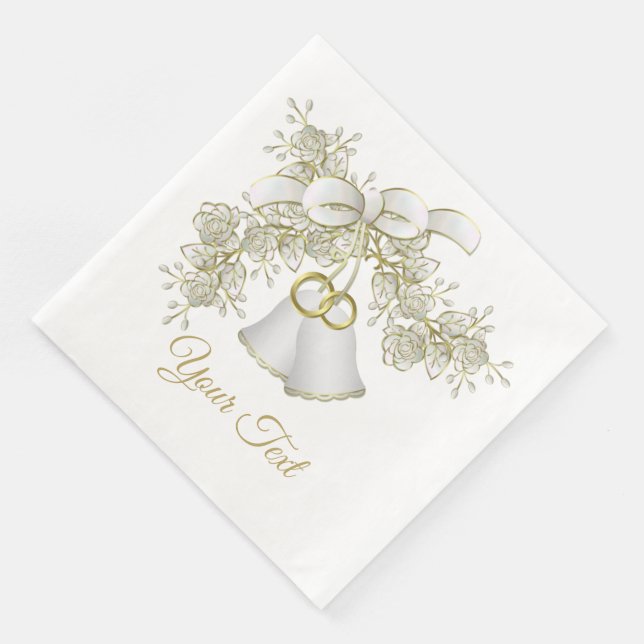 Hochzeitsglocken Standard Dinner Napkins Serviette (Ecke)