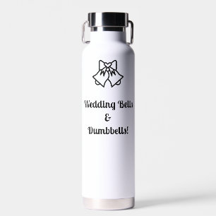 Hochzeitsglocken und Hantelbrötchen verlobte Hochz Trinkflasche