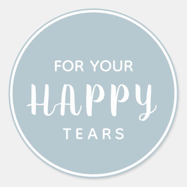 Hochzeitsglückstifte | Gewebekasten Runder Aufkleber (Vorderseite)