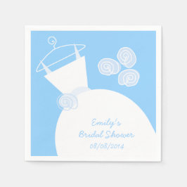 Hochzeitsgown Blue Brautparty 'Text' Serviette