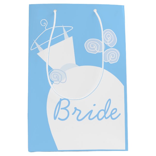 Hochzeitsgown Blue Bridge Geschenktasche Medium Mittlere Geschenktüte (Vorderseite)