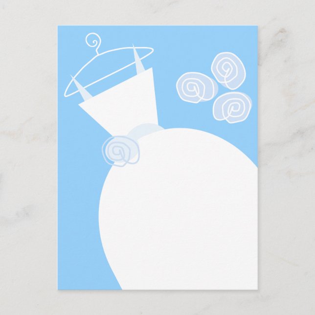 Hochzeitsgown Blue Postkarte (Vorderseite)