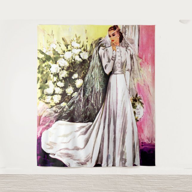 Hochzeitsgown-Druck 1938 Wandteppich (Vorderseite)