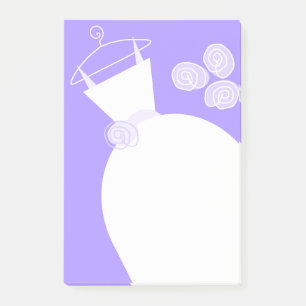 Hochzeitsgown - Lila vertikale Nachbemerke Post-it Klebezettel