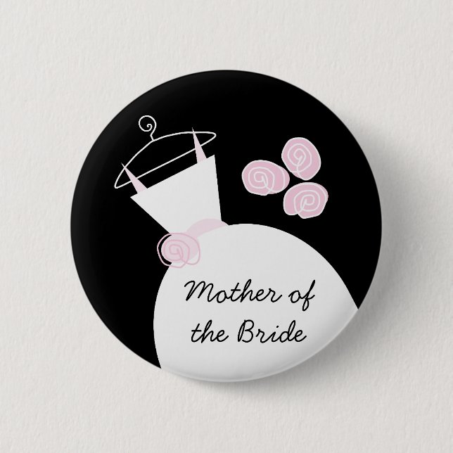 Hochzeitsgown Pink "Mutter der Braut" schwarz Button (Vorderseite)