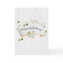 Hochzeitsgratulation Birch Scroll mit Ivy
