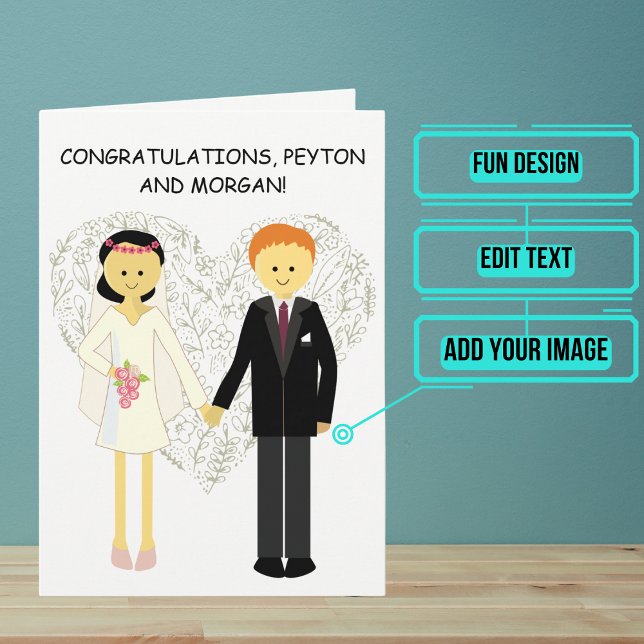 Hochzeitsgratulation Charming Karte (Send your love and congratulations with a modern and unique twist.)