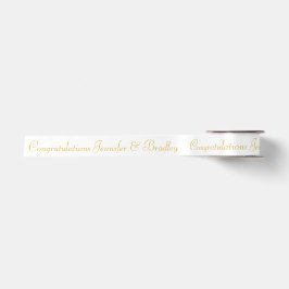 Hochzeitsgratulation Goldname Personalisiert Satinband