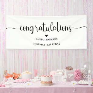 Hochzeitsgratulation Handwriting Typografie Banner