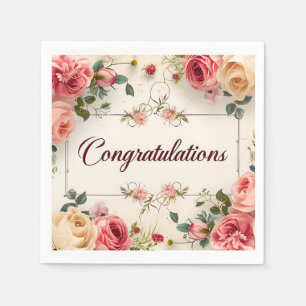 Hochzeitsgratulation Napkin Serviette