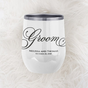 Hochzeitsgroom Typografie Skript Custom Tumbler