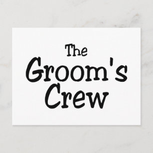 Hochzeitsgrooms-Crew Postkarte