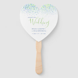 Hochzeitsgrün-blau-Dabs modernes Aquarellprogramm Fächer