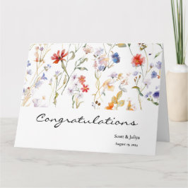 Hochzeitsgrüße der Wilden Blume Karte