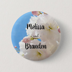 Hochzeitsgunst-Buttons Braut Name des Bräutigams B Button