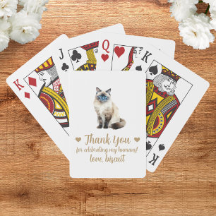 Hochzeitsgunst-Kartenspiel mit Katze Spielkarten