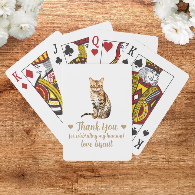 Hochzeitsgunst-Kartenspiel mit Katze Spielkarten (Von Creator hochgeladen)