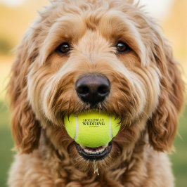 Hochzeitsgunst Pfotenabdruck Hund Tennisbälle